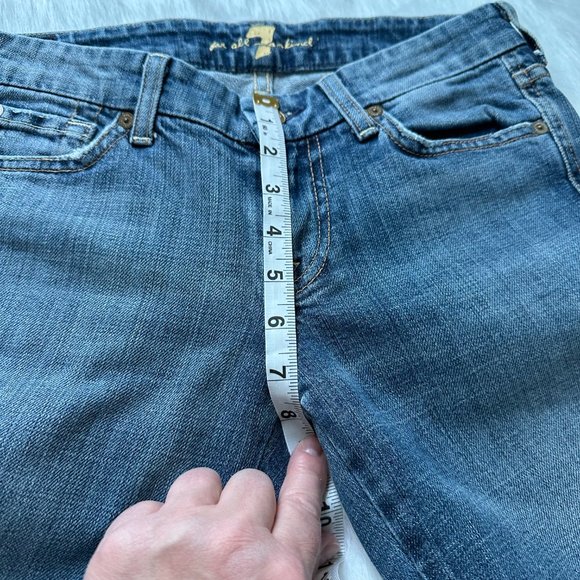 7 for All Mankind Low Rise Vintage Flare Crop Jeans Size 25 - Picture 11 of 14